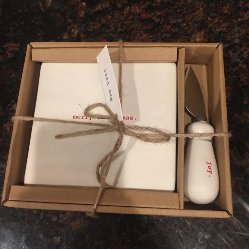 Rae Dunn Merry Christmas Cheese